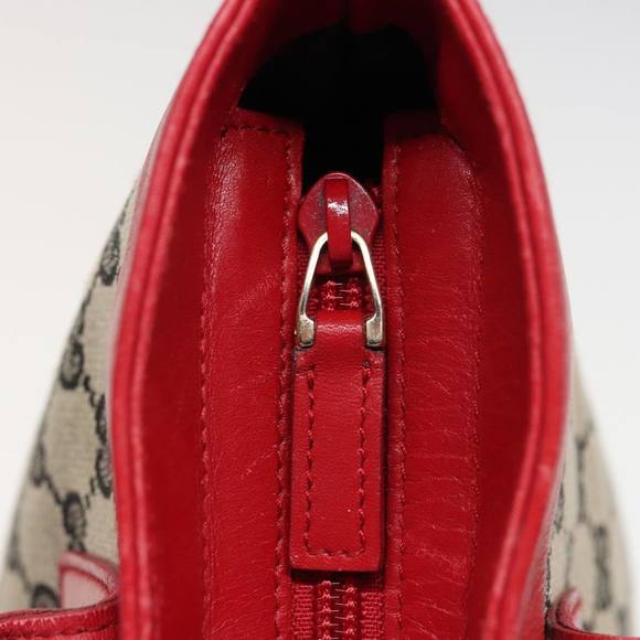 GUCCI GG Canvas Hand Bag Beige Red 002 1119 Auth 79632 - Picture 10 of 16
